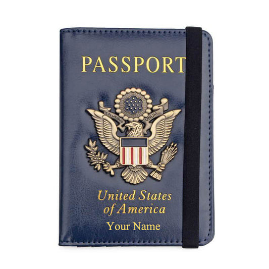 Personalized Leather Passport Holder, Travel Wallet, Passport Case