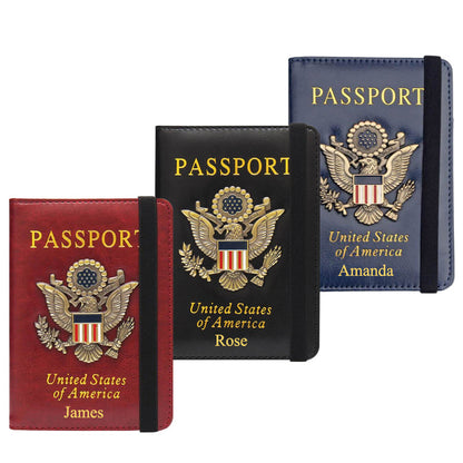 Personalized Leather Passport Holder, Travel Wallet, Passport Case