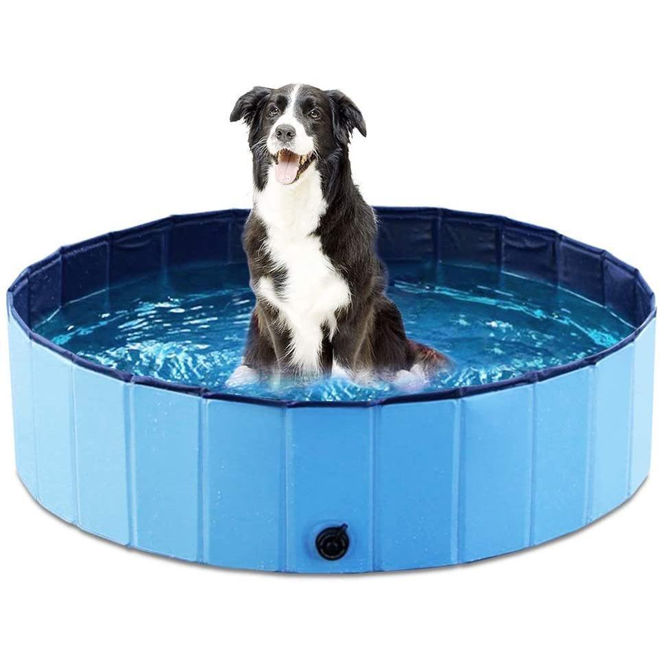 Portable Foldable Dog Paddling Pool - 2  Sizes & 2 Colours