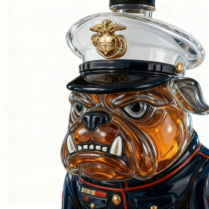 USMC 250th Anniversary Devil Dog Whiskey Bottle