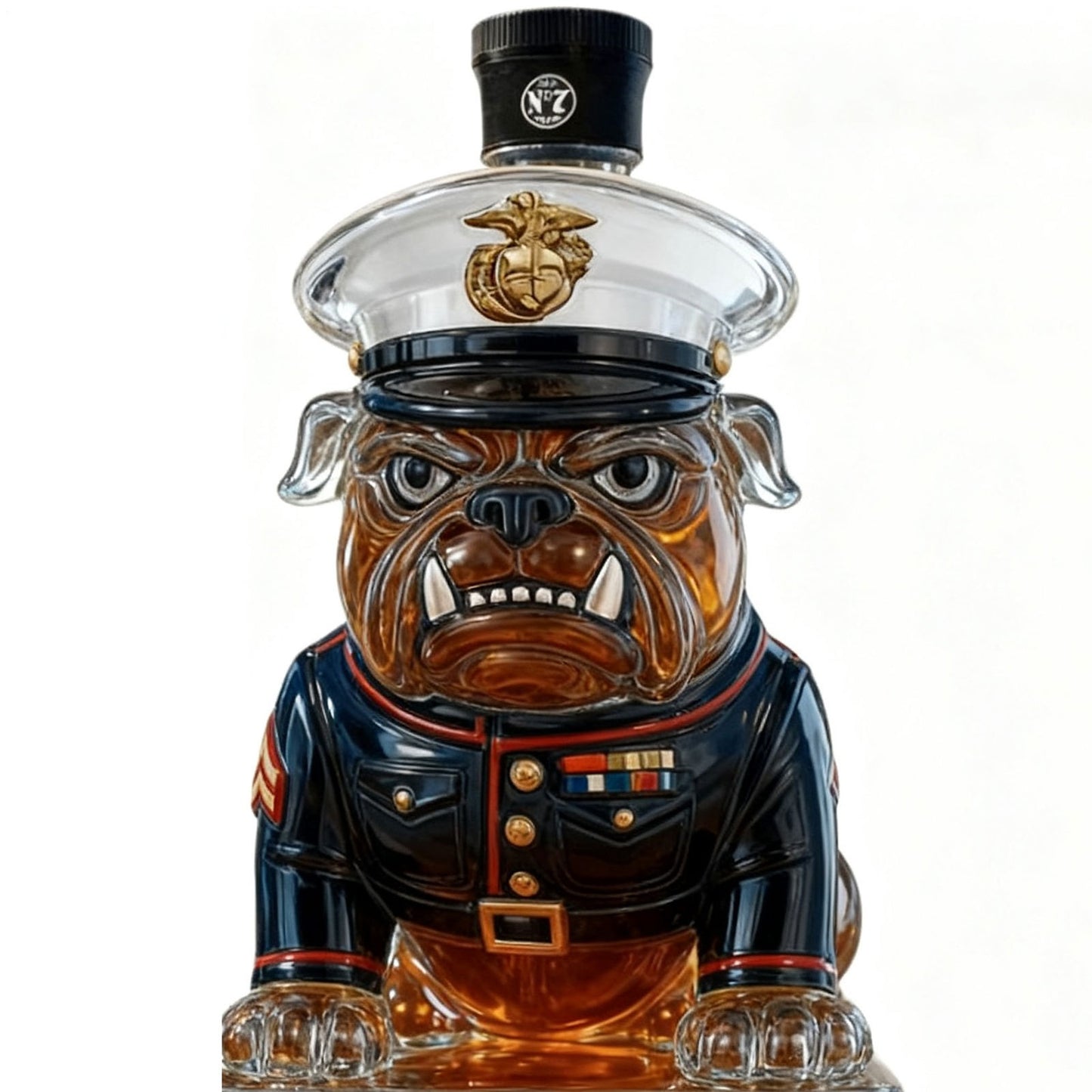 USMC 250th Anniversary Devil Dog Whiskey Bottle