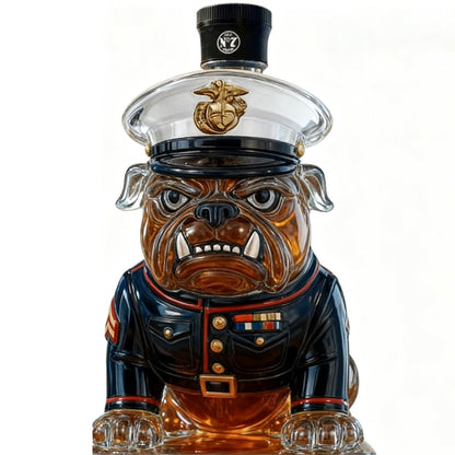 USMC 250th Anniversary Devil Dog Whiskey Bottle